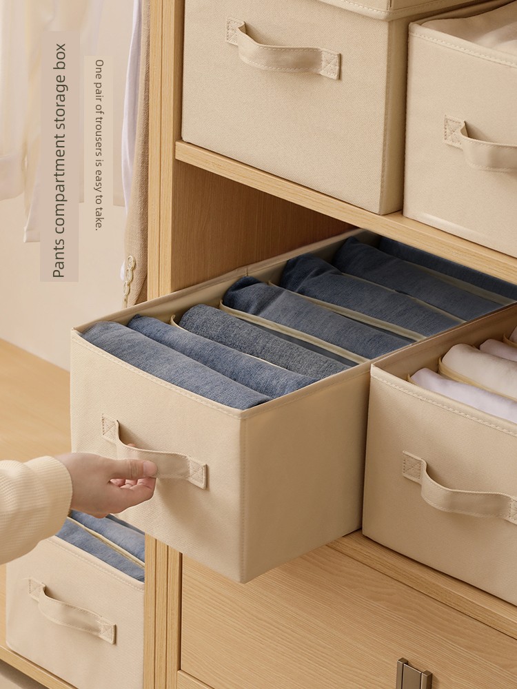 Vertical Clothes Pants Storage Gadget For Home Denim Compartment Storage Box Clothing Storage Box Storage Box Box