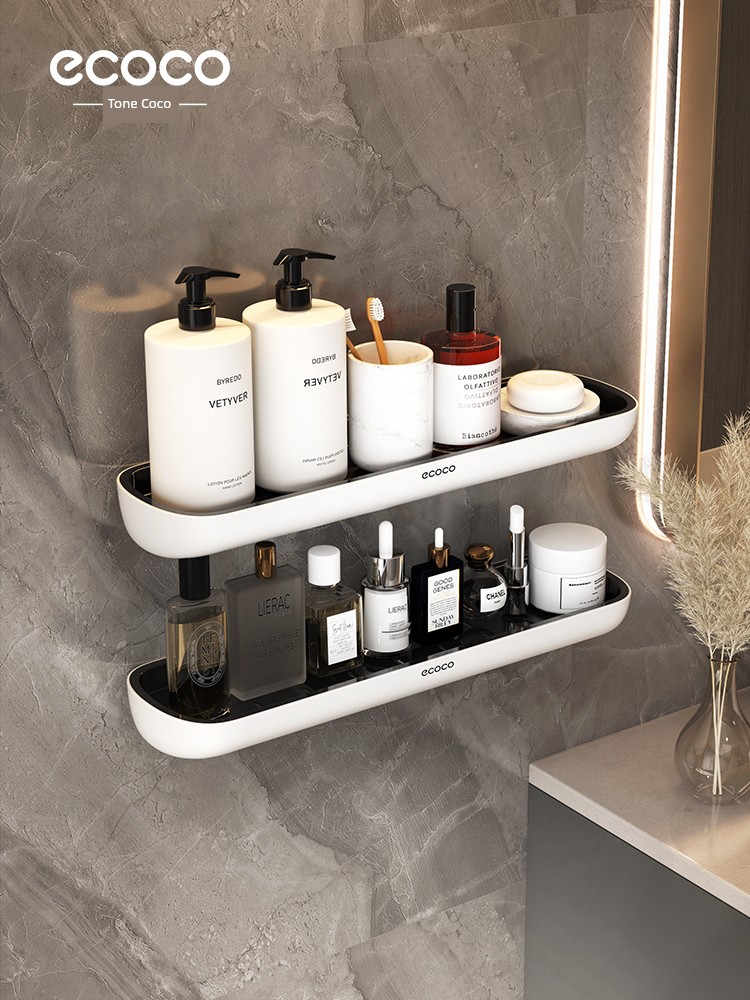 Toilet Wall-Mounted Punching-Free Wall-Mounted Bathroom Rack