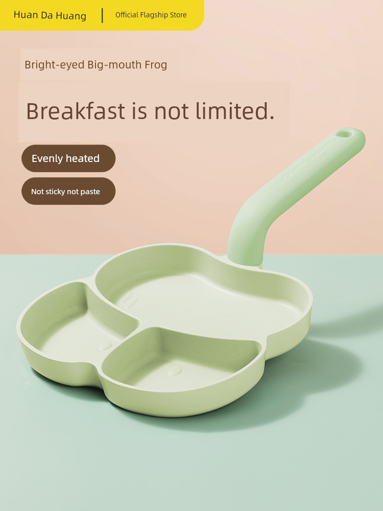Cooker King Breakfast Pot Egg Frying Pan Egg Hamburger Pan Non-Stick Frying Pan Frying Pan Pancake Convenient Omelet Tool Egg Cakes Pan
