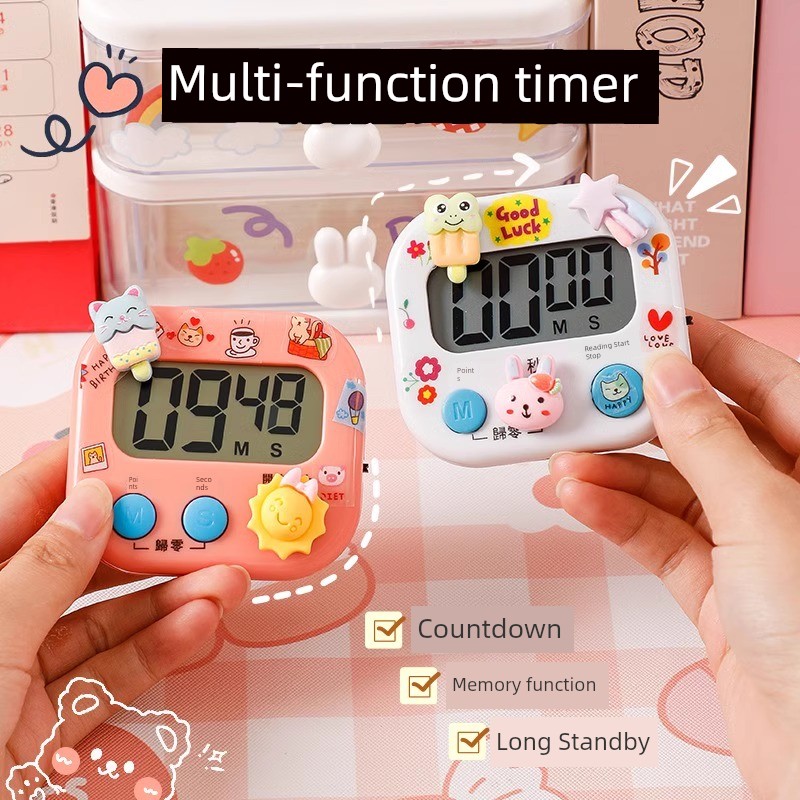 Timer Kitchen Timer Learning Kids Time Management Postgraduate Entrance Examination Self-Discipline Alarm Clock Countdown Reminder Minutes