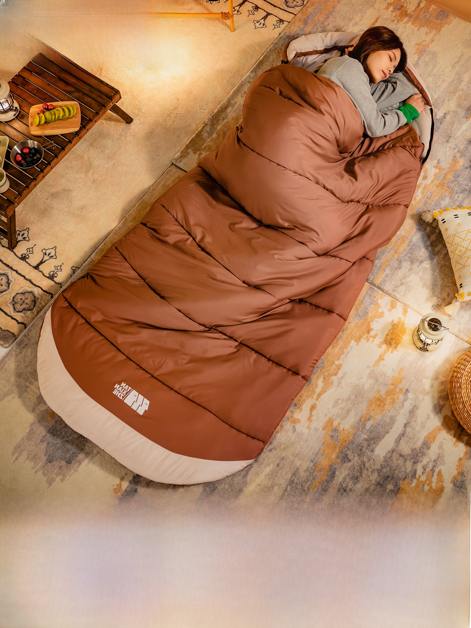 Explorer Sleeping Bag Adult Winter Adult Thickened Cold Protection Extra Large Outdoor Camping Camping Single Quilt Dual-Use