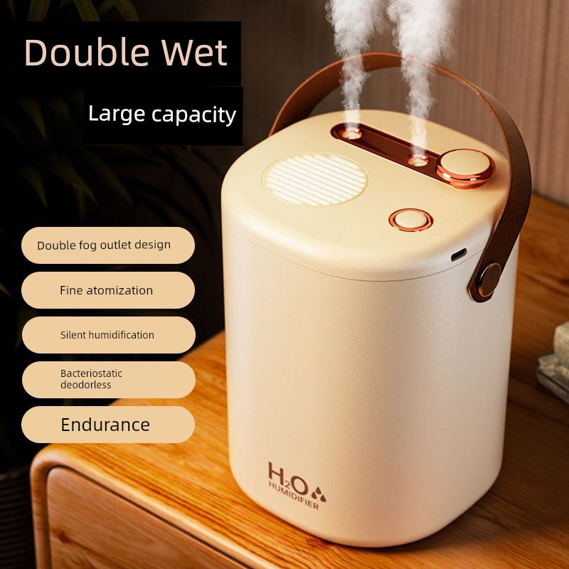 Large Capacity Domestic Humidifier Bedroom Dual-Purpose Charging and Plug-in Satchel Sprayer Office Humidification Student Dormitory Mute