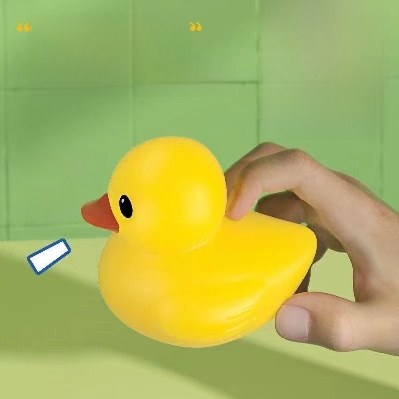 Large Yellow Duck Baby Bath Squeeze and Sound Stall Toys