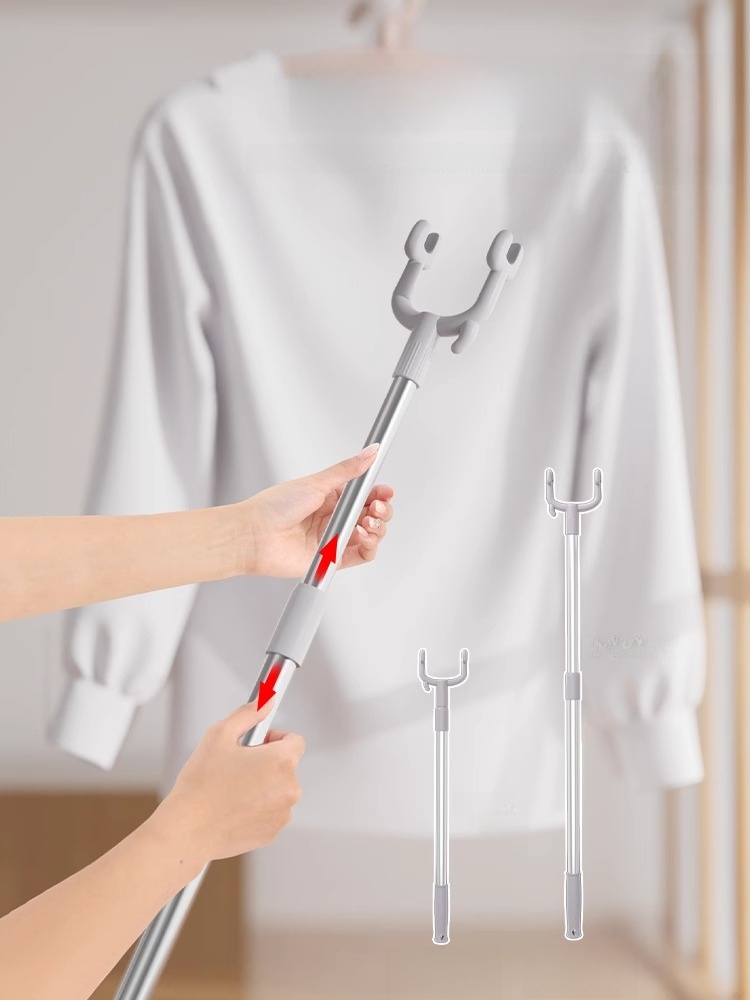 Clothes Rail For Home Retractable Clothes Hanger Jackstay Fork Girl Clothes Fork Rod Clothes Fork Hang Clothes Pole Clothes Rail