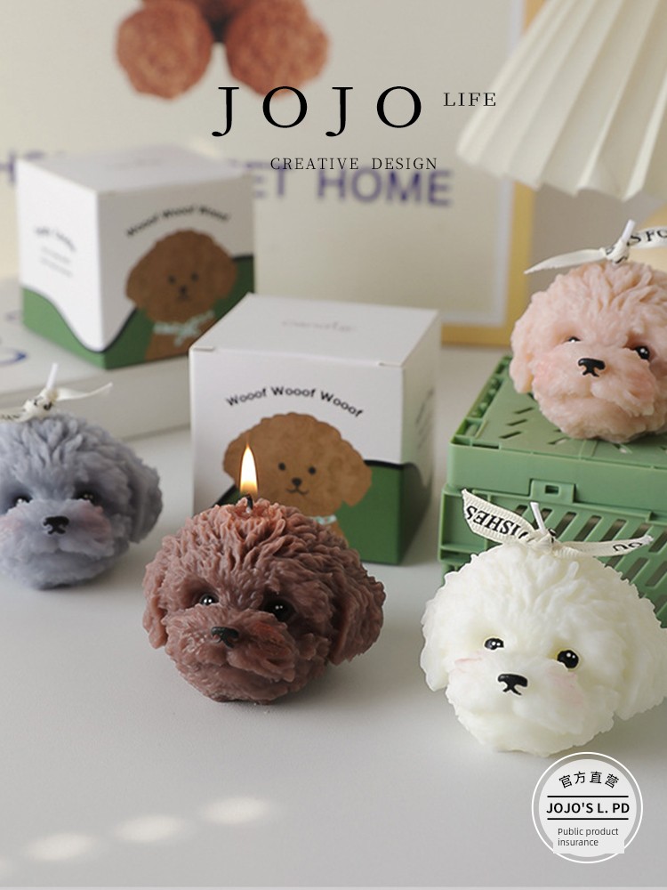 Jojo's L. Pd. Mr. Grocery. Poodle Shape Aromatherapy Candle Cute Creative Gift | Summer Heat Zhi