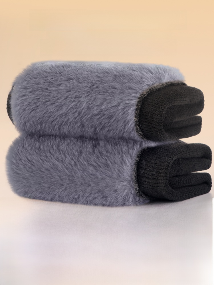 Fleece-lined Thickened Rabbit Fur Knee Pad Heattech Old Cold Legs Men and Women Joint Elderly Sheath Cycling Cycling Autumn and Winter