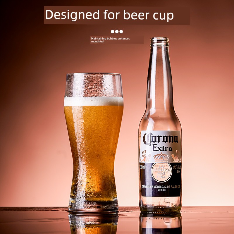 Jie'an Xi Beer Steins Large Capacity Glass 600ml Bar Only Drink Brewed Accessible Luxury Draft Beer Cup Suit