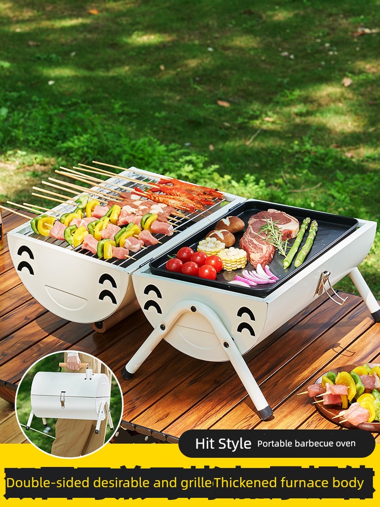 For Home Foldable Full Set Charcoal Internet Celebrity Small Barbecue Grill