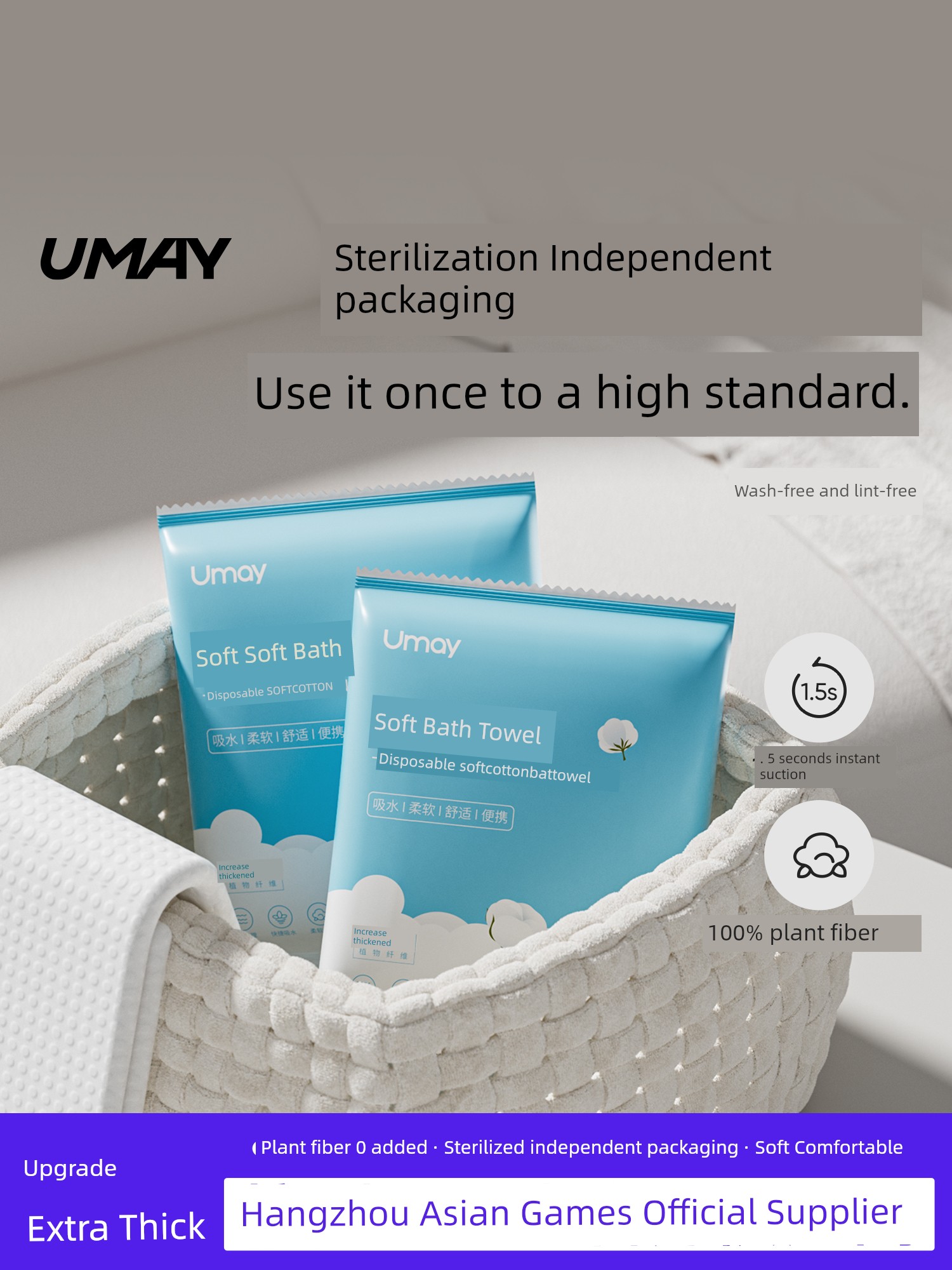 Disposable Bath Towel Travel Individually Packed Compressed Towel Extra Large Thickened Wet and Dry Portable Hotel Supplies