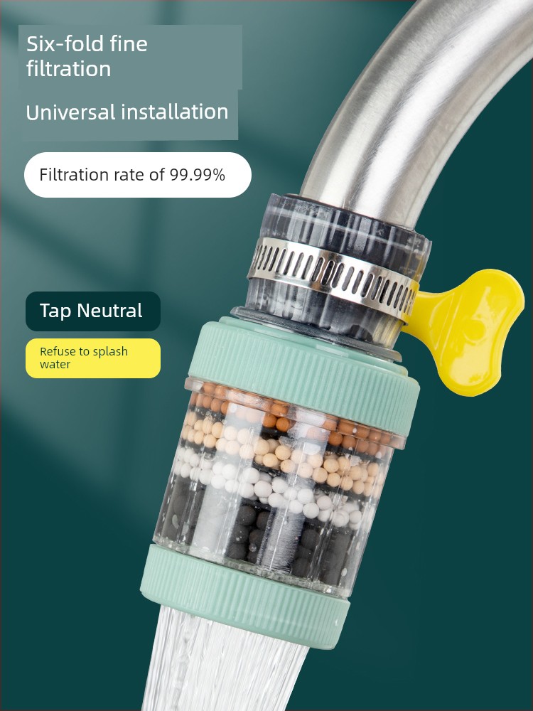Jujiajia Faucet Nozzle Filter Purifier For Home Kitchen Tap Water Shower Universal Neutral Splash-Proof Water Filter