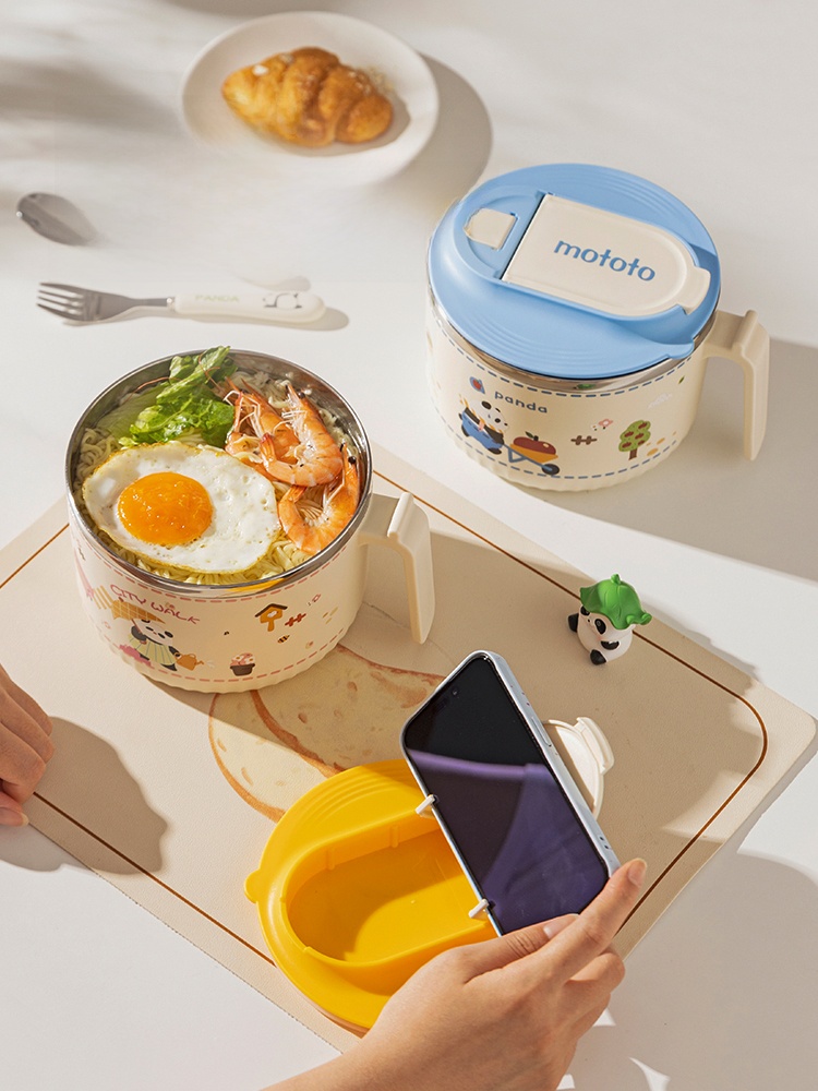 Modern Housewife 304 Stainless Steel Instant Noodle Bowl with Lid