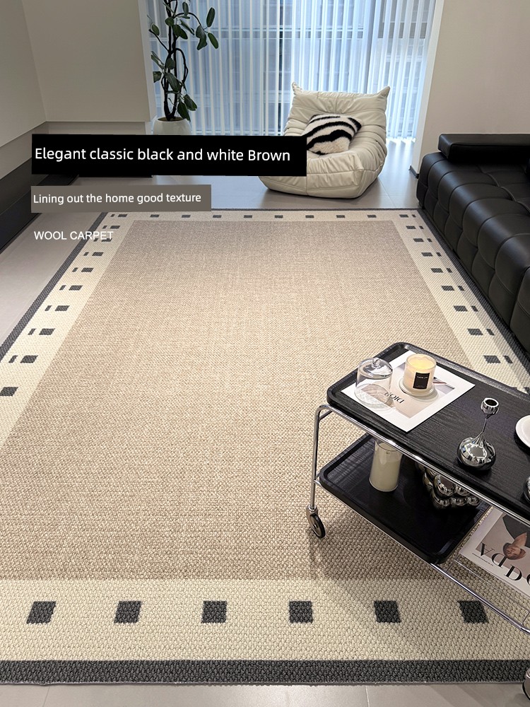 New Zealand Import Wool Living Room Carpet 2025 New Arrival French Entry Lux Fancy Sofa Bedroom Bedside Mats