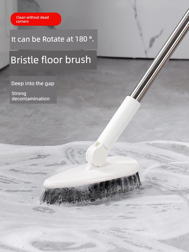 Brush Bristle Toilet Brush Floor Long Handle Bathroom Cleaning Brush Floor Gap Brushes Toilet Cleaning Gadget Scrubbing Brush