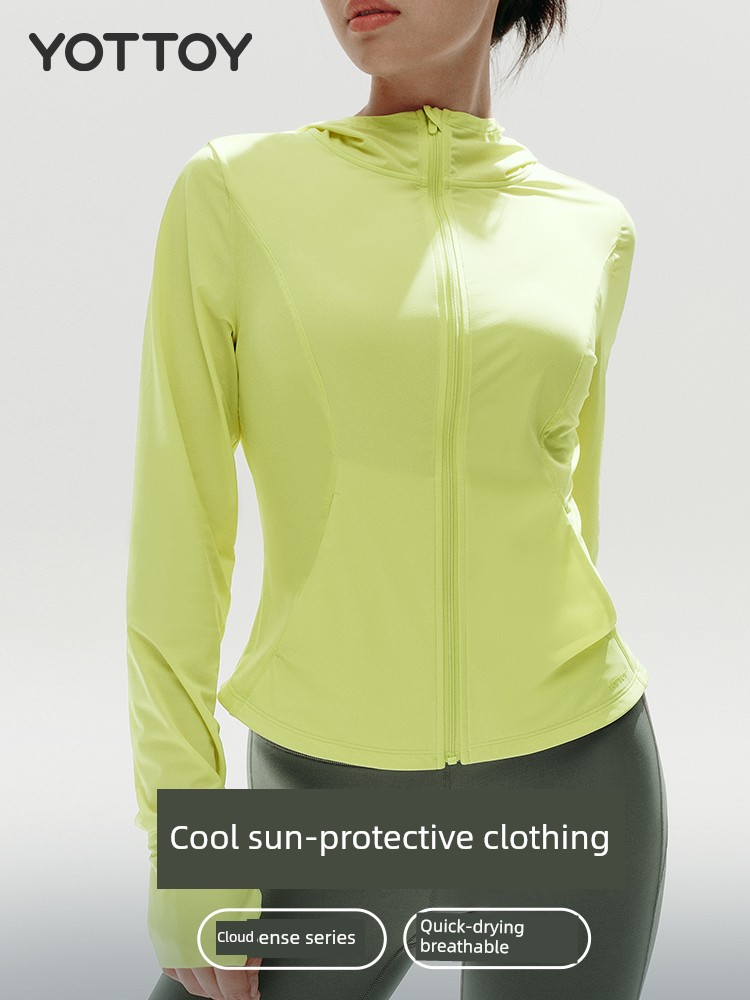 Yottoy Waist-Tight Ice Silk Sun Protection Clothing Quick-Drying Raw Yarn Sun-Protective Clothing Breathable Silm Slimming Sun Protective Outwear Summer