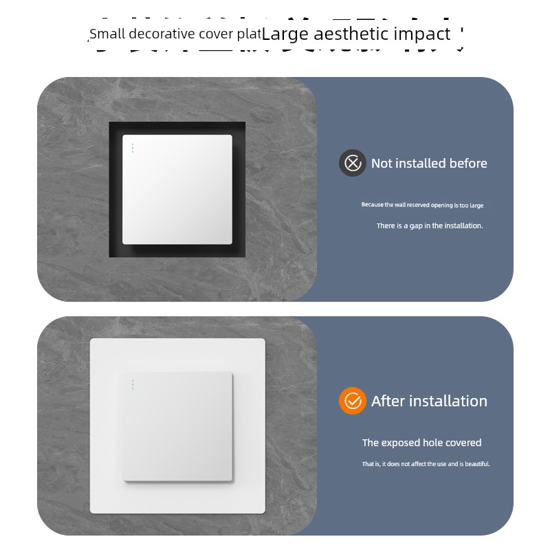 Bottom Case Hole Opened Large 86 Type Switch Socket Decorative Cover Panel Decorative Hole Covers Extra Large Cover Cover Box Ugly Cover Pad