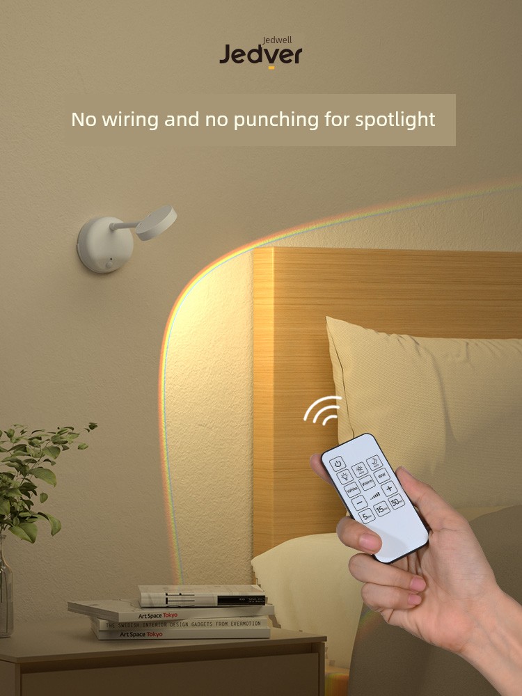 Chargeable with Remote Control Atmosphere Spotlight Fancy For Home Wall Lamp Wiring Free Entry Door Hallway Lamp Wireless Punch-Free