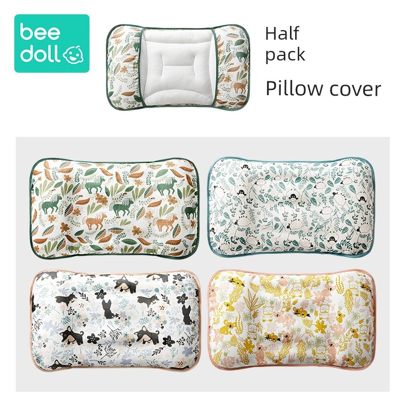 Double Pocket Pure Cotton Pillowcase All Year Round Neutral 100% Cotton Single Double Home Children's Pillowcase Pillow Core Liner Cover