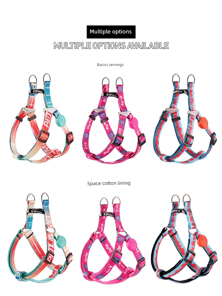 Dog Hand Holding Rope Chest Strap Small Medium Large Dog Dog Leash Vest-Style Teddy/Golden Retriever Pet Outing Chain