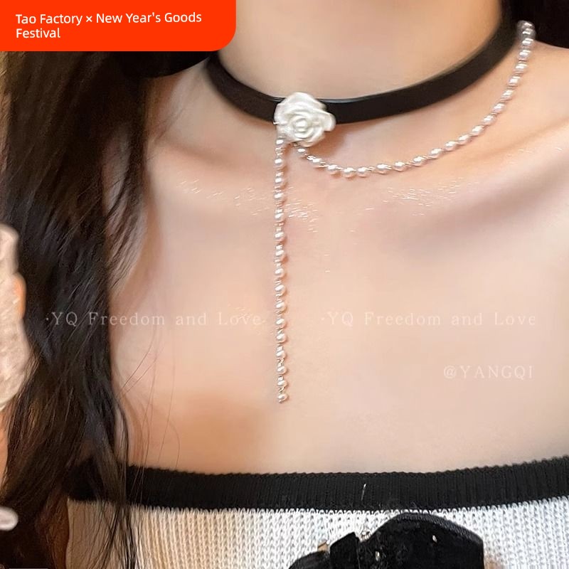 Choker Clavicle Chain Niche Style Classy Neck Female Pearl