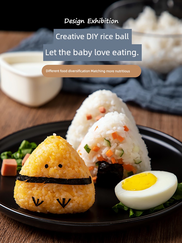 Rice Ball Mold Triangle Large Commercial Japanese Food Grade Safety Seaweed Making Rice Ball Sushi Baby Making Box