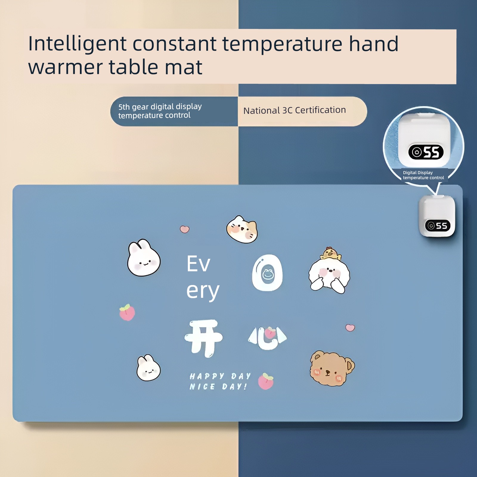 USB Heating Mouse Pad Office Computer Desktop Heating Table Heating Mat Student Homework Writing Heating Desk Pad Hand Warmer Waterproof