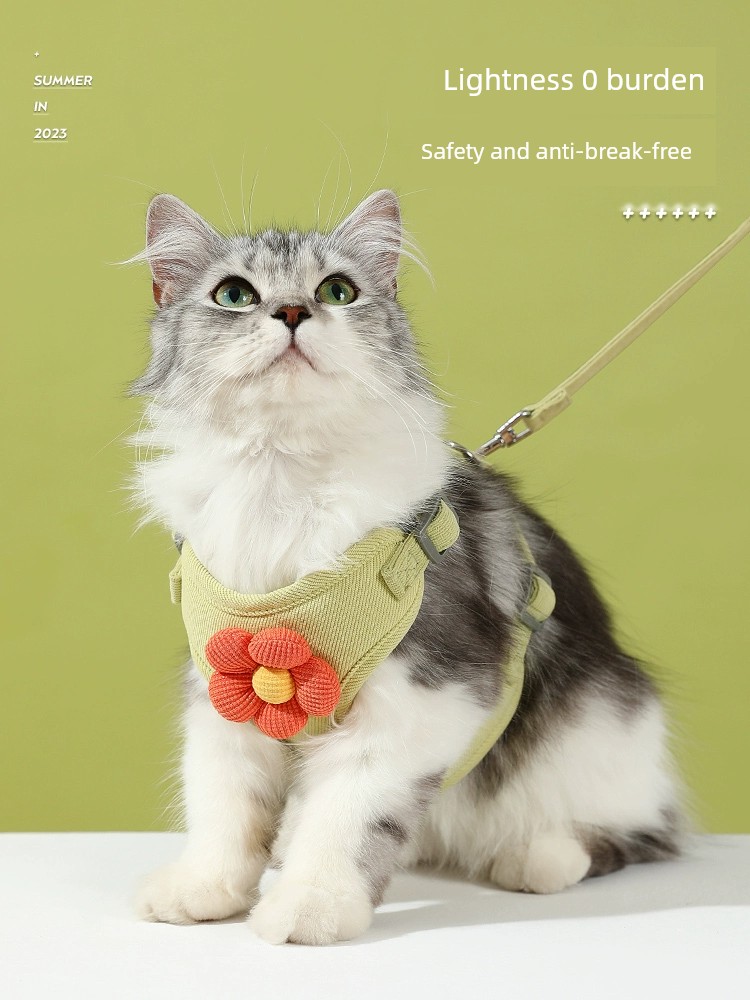 Dedicated Chest Strap Pet Dog Dog Rope Small Flower Cat