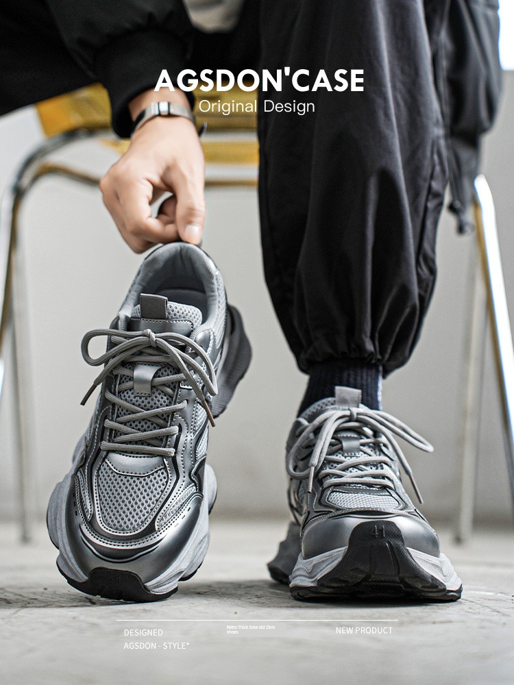Augusto Men's Shoes Sneaker Spring 2025 New Arrival Platform Dad Shoes Men's Fashion Shoes Easiest for Match Jogging Shoes