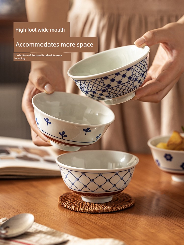 Modern Housewife For Home Ceramic Retro Personal Rice Bowl