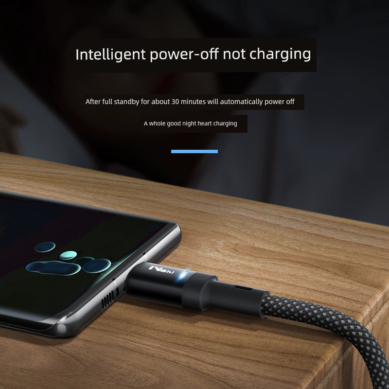 [Full Automatic Power off] Applicable Data Cable Typec Charging Cable 100W Fast Charge Applicable to Huawei Xiaomi Vivo6a Flash Charge Charging Cable USB Mobile Phone Mate40pro Android Tpyec