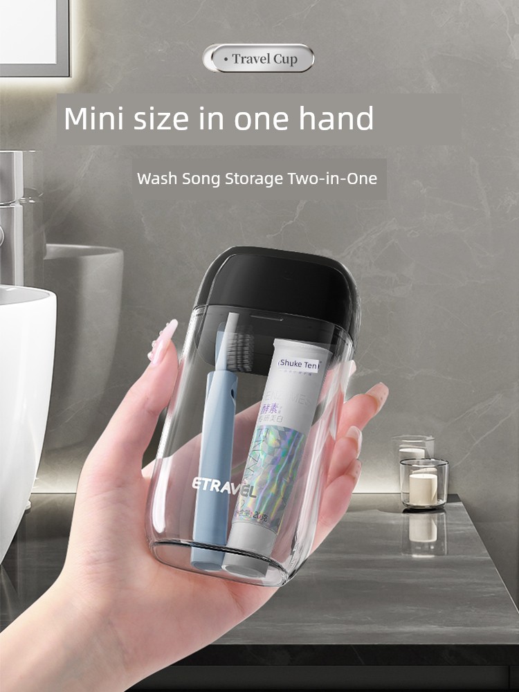 Travel Wash Cup Suit Business Trip Two Three in One Small Toothbrush Toothpaste Portable Mini Children's Mouthwash Cup