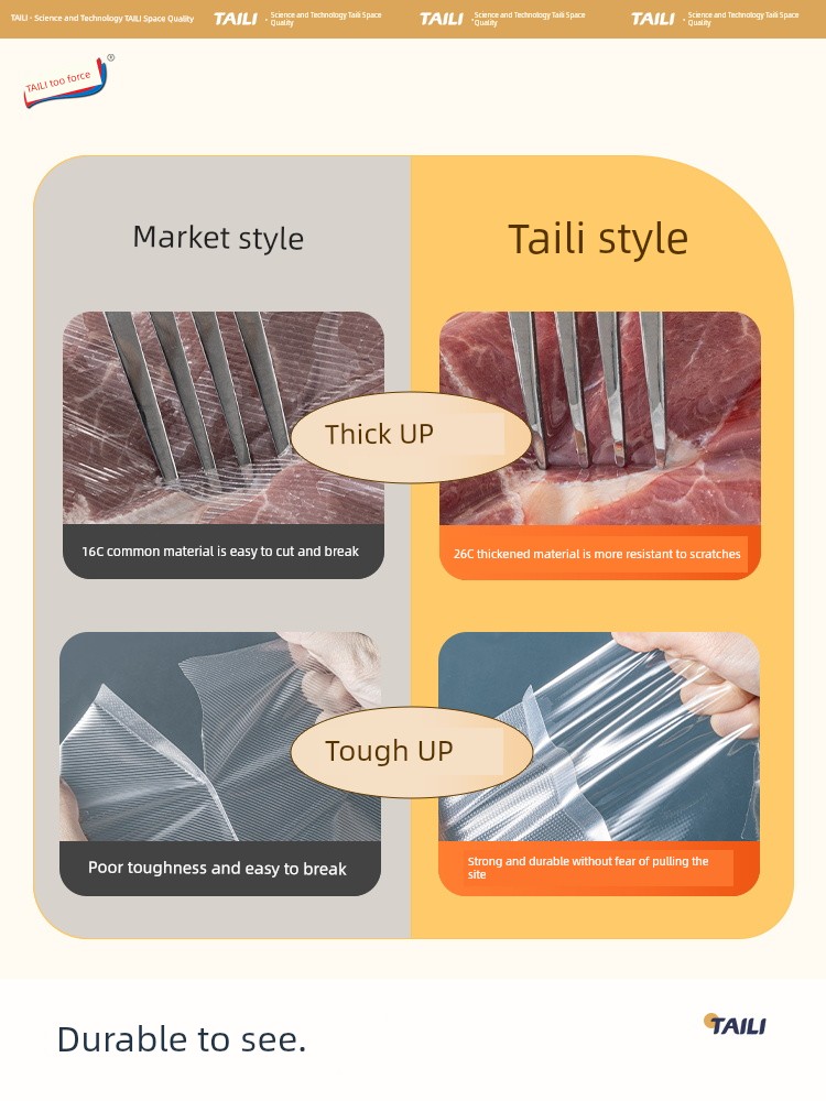 Taili Food Grade Thickened For Home Refrigerator Vacuum Bag