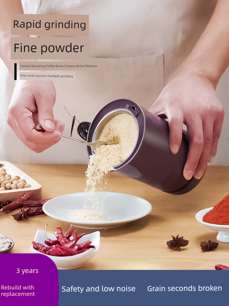 Flour Mill For Home Ultra-Fine Grinder Electric Grinder Small Dry Grinding Crushing Cereals Traditional Chinese Medicine Powder Machine