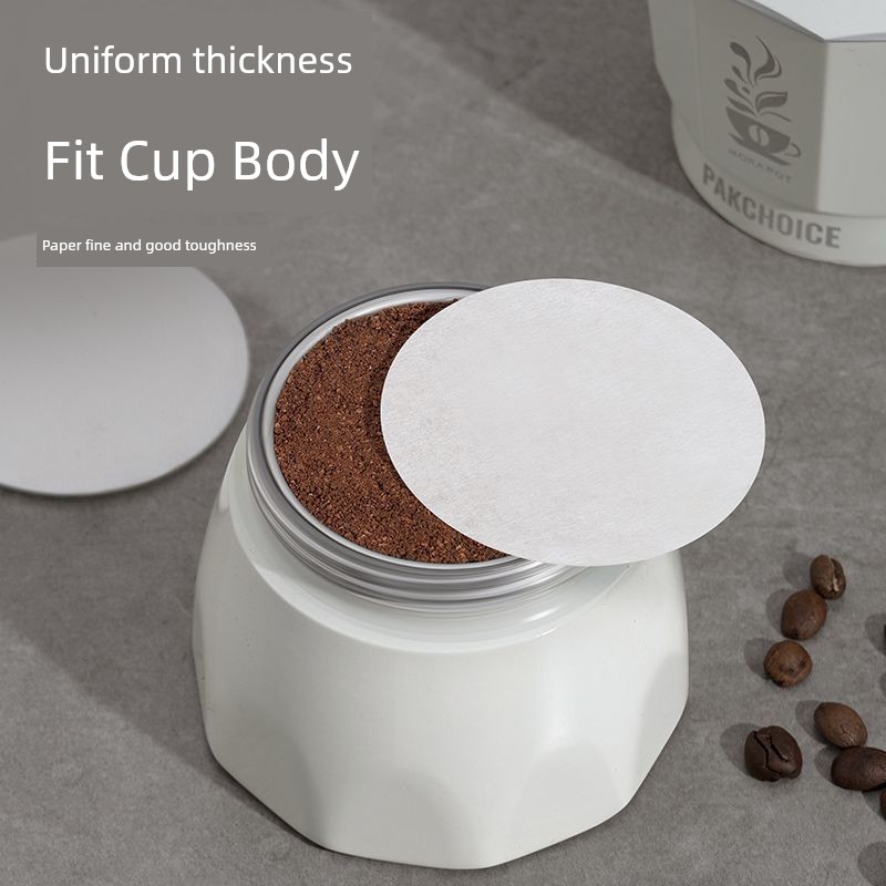 ورق فلتر دائري لمoka Pot آلة قهوة إيطالية مع مقبض...