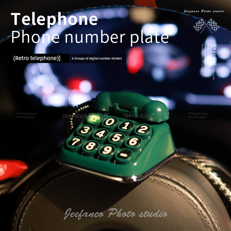 Phone Car Retro Stylish Creative Number Plate
