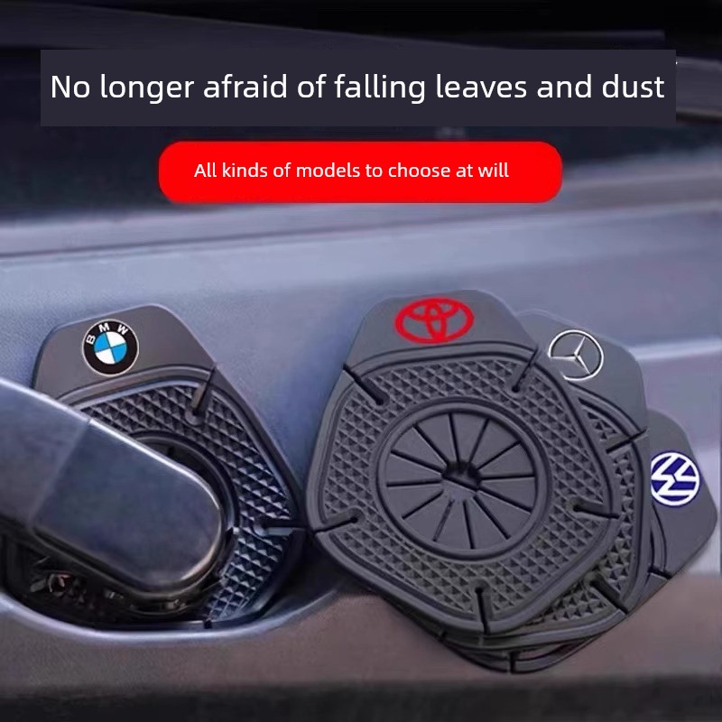 Car Wiper Hole Protective Cover Car Logo Wiper Dustproof Anti-Hole Plug Anti-Leaf Silica Gel Pad Dust-Proof