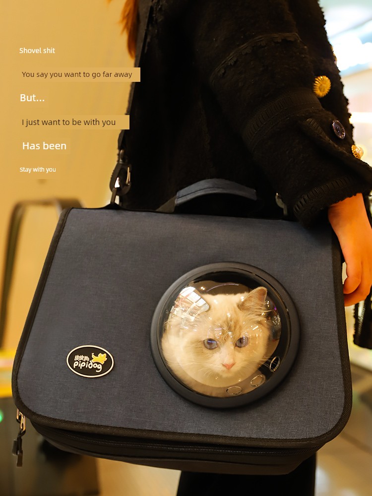 Cat Bag Outdoor Portable Dog Bag Space Capsule Pet Crossbody Backpack Dog Cat Supplies Cat Cage Carry out