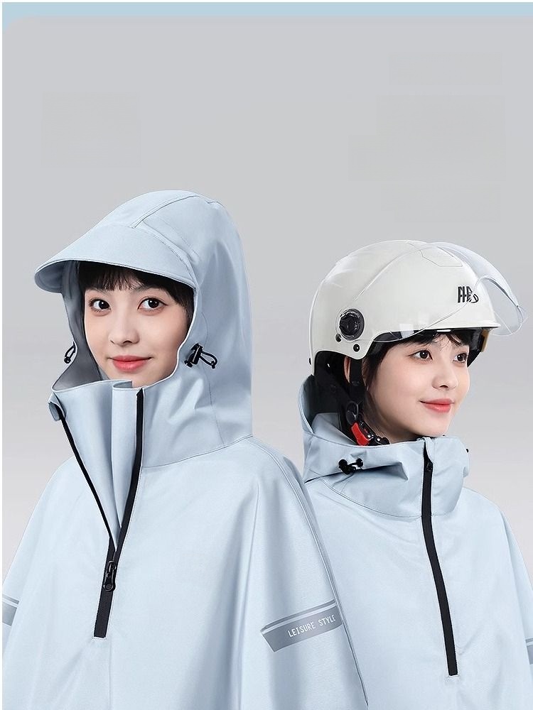 No. Thickened Electric Motorcycle Men's and Women's Raincoat