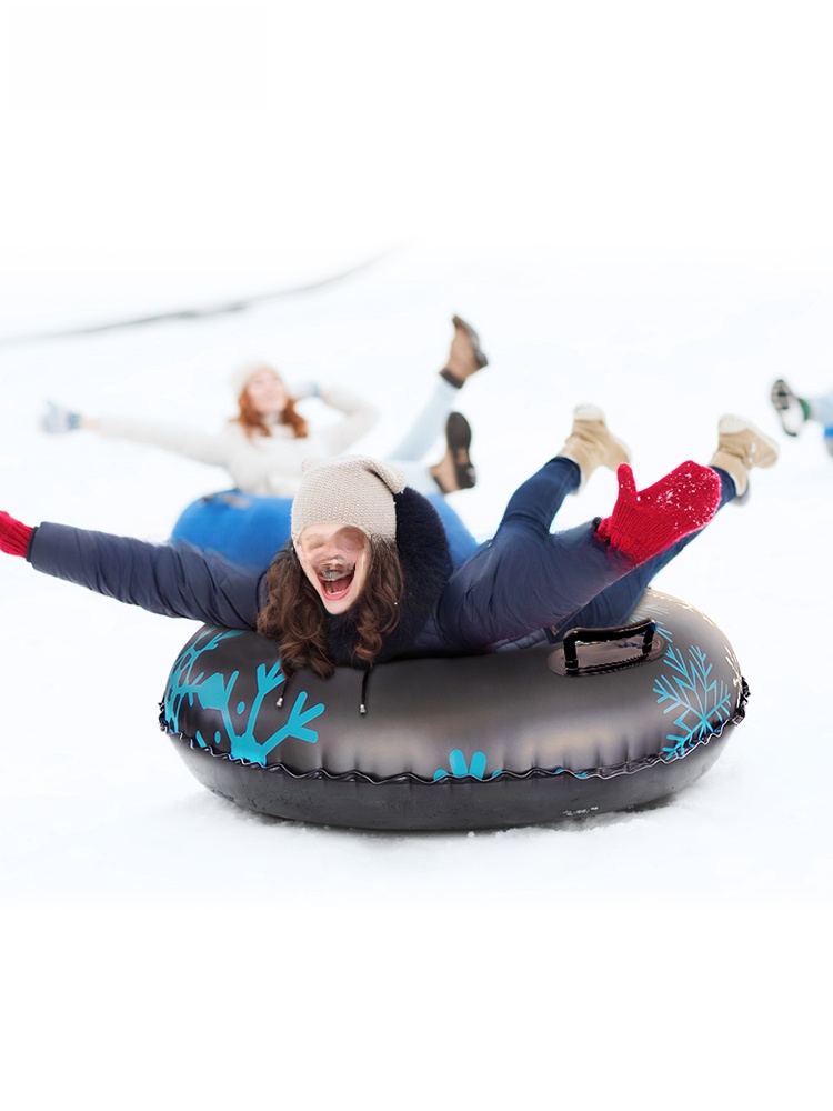 Inflatable Children's PVC Tire Double Handle Skiing Ring