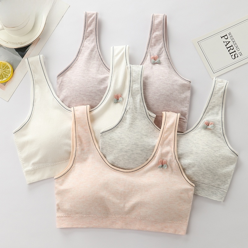 Female Student Cotton Vest Sports Growth Period Underwear