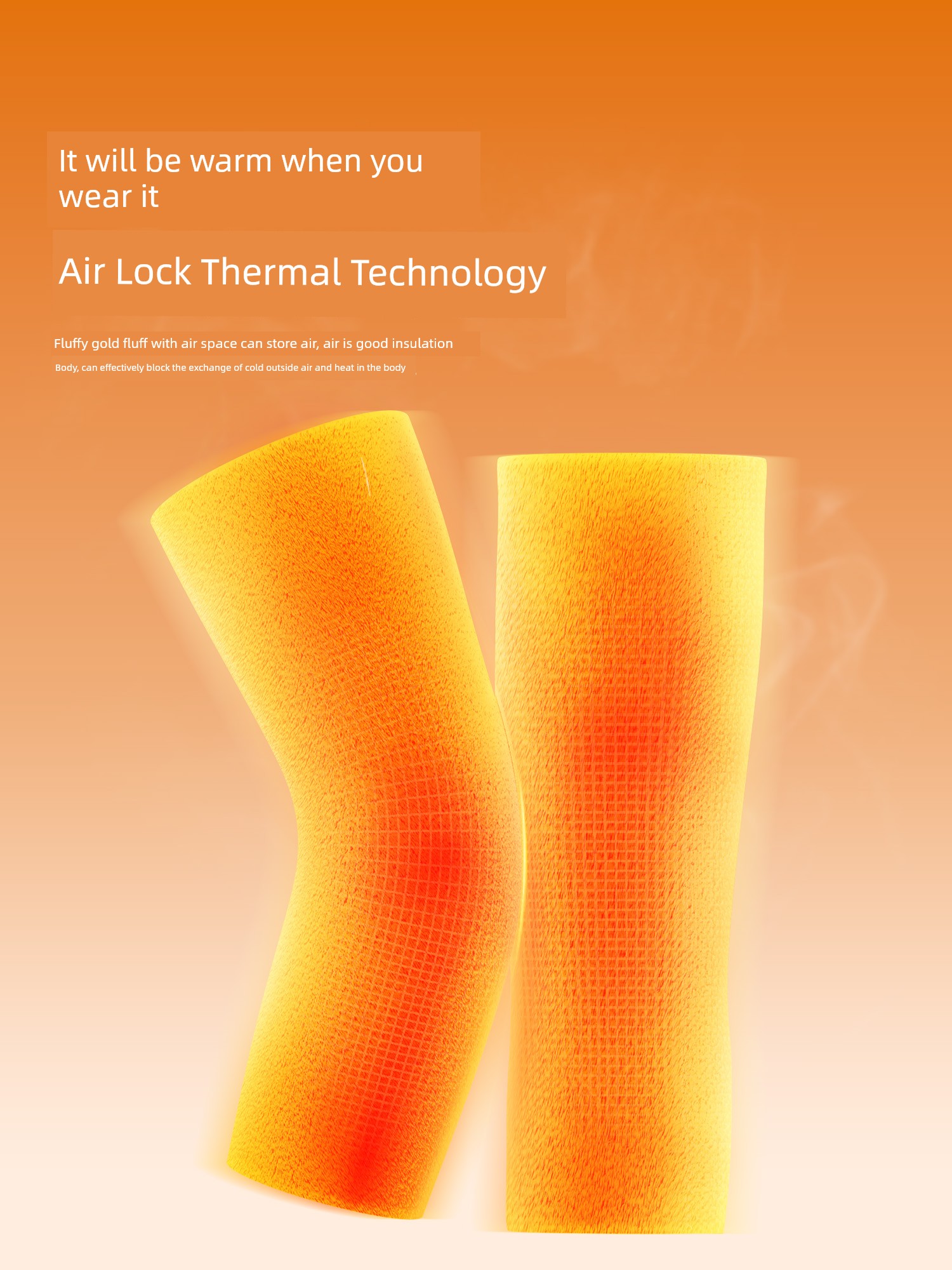 Heattech Knee Pads Fleece-lined Thickened Men and Women Old Cold Legs Rheumatic Joint Fall and Winter Knee Protective Sleeve Elderly Long Cold-Proof