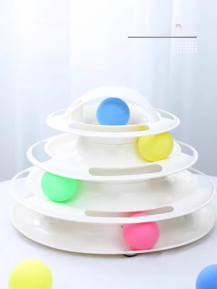 Cat Turntable Ball Cat Toy Pet Cat Supplies Funny Cat Handy Gadget Track Ball Kitten Kittens 2546 Replacement from Hi