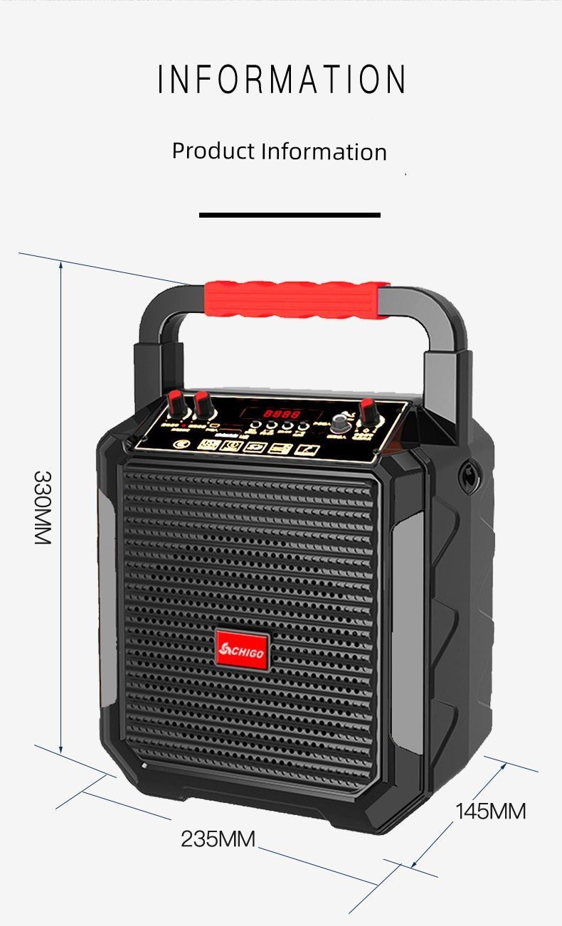 Chigo Portable Bluetooth Karaoke Speaker - Extra Bass