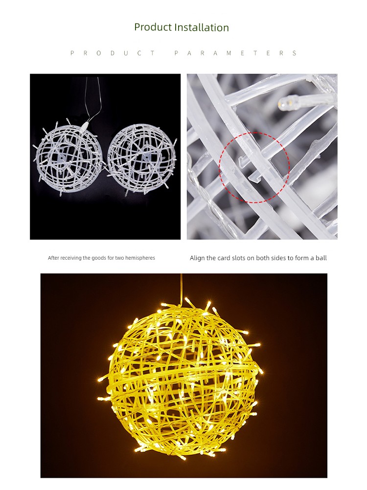 Starry Sky Lamp Outdoor Waterproof Landscape Hanging Tree Spherical Tree Lamp Vine Bal Lamp Decorative Lamp Hanging Lamp Colored Lantern Flashing String