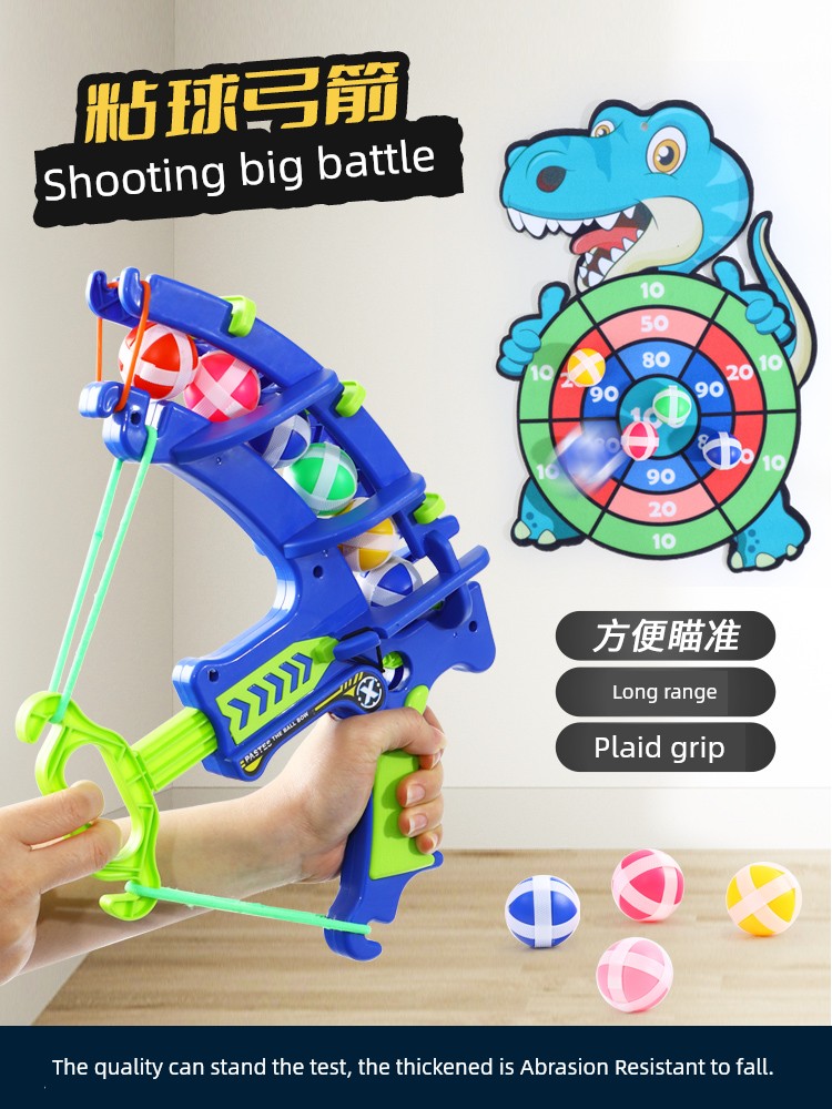 Dartboard Plate Sticky Ball Kids Catapult Dart Plate Toy Boy Educational Throwing Velcro Dart Sticky Ball