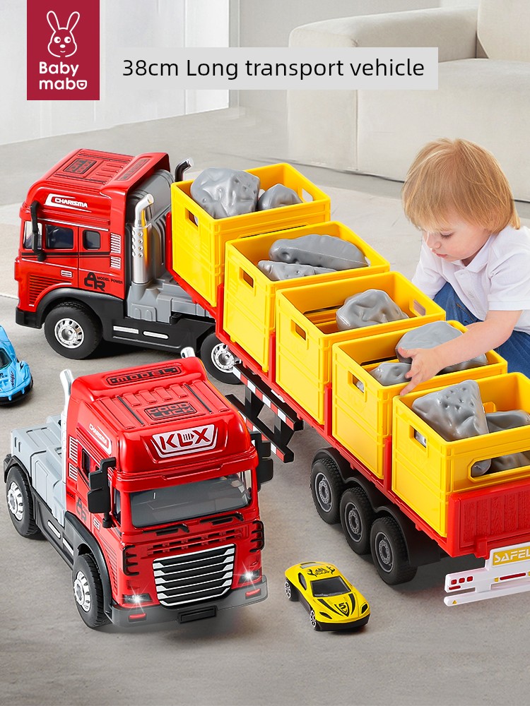 Alloy Truck Toy Engineering Trailer Tilting Semi-Hanging Model Kids 2025 New Arrival Boy Gift