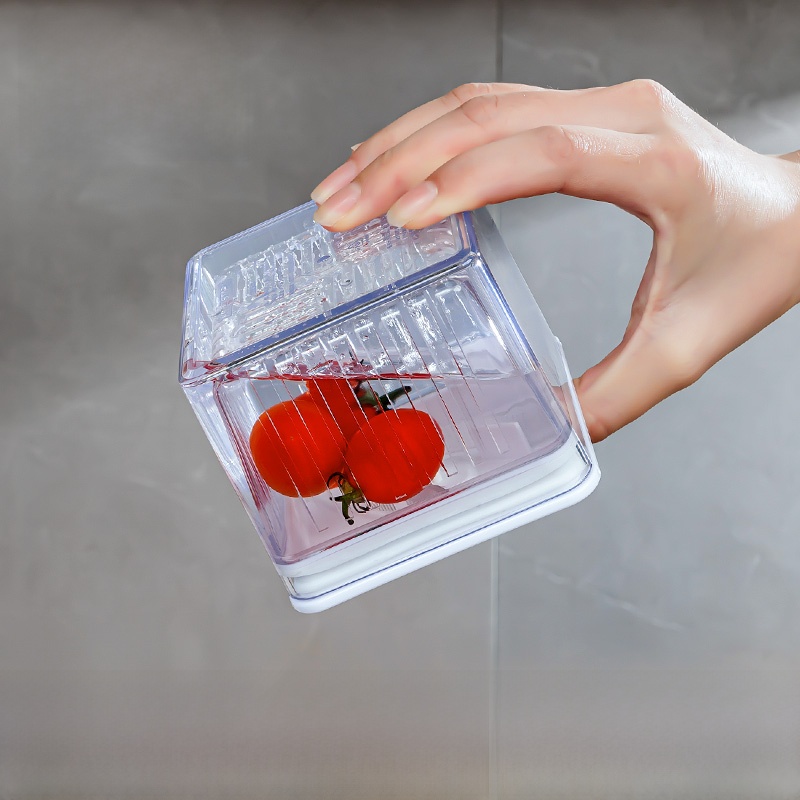 Japanese Story of the Home Onion, Ginger and Garlic Storage Box Refrigerator Chopped Green Onion Crisper Food Grade Kitchen Drain Sealed Box