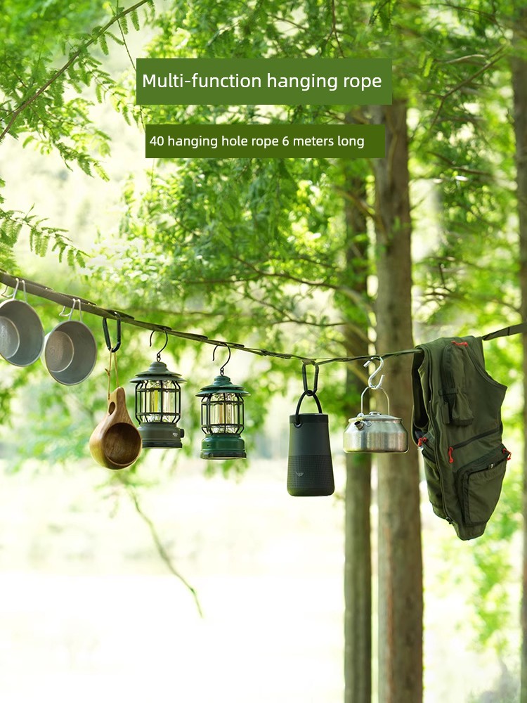 Primitive Man Outdoor Camping Hanging Rope Hang the Clothes Rope Canopy Tableware Hanging Rope Hammock Rope Strap Swing Rope