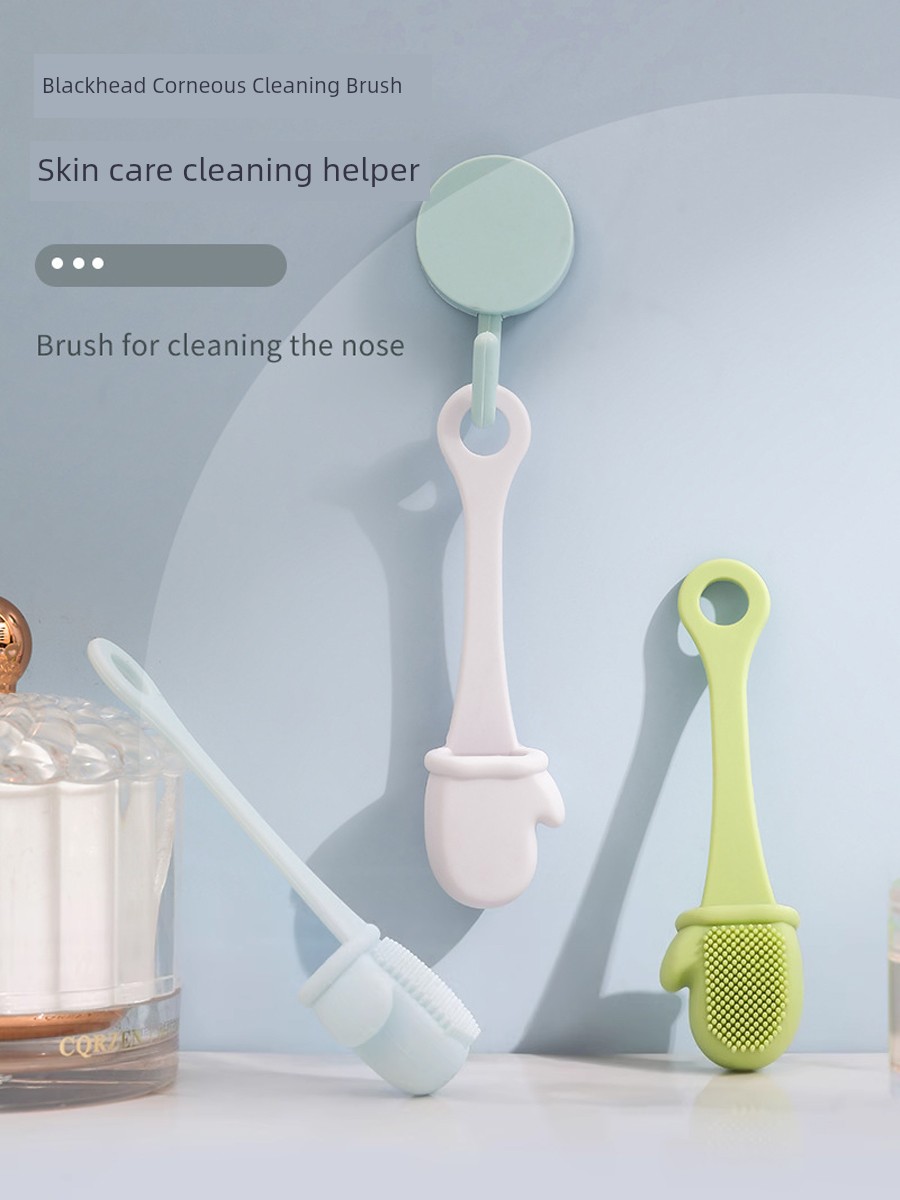 Small Gloves Facial Brush Pore Cleaning Medicated Acne Pads Massage Face Wash Gadget Manual Cleaning Women Silicone Nose-Washing Brush