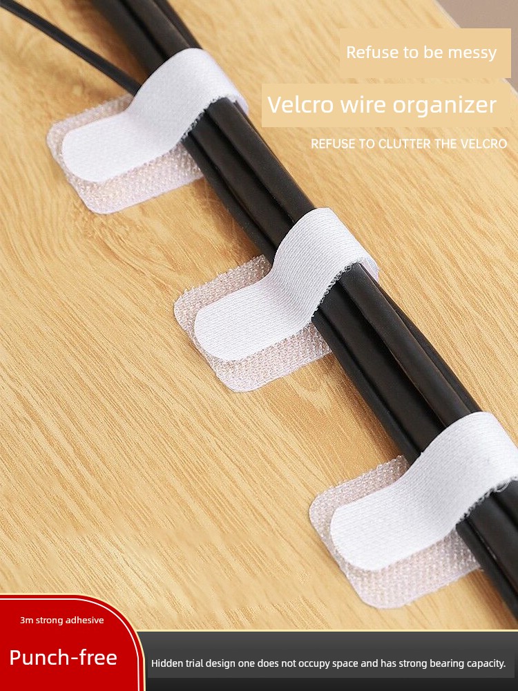 Data Cable Storage Cord Manager Wire Storage Fixer Velcro Cable Tie Computer Cable Network Red Routing Handy Gadget