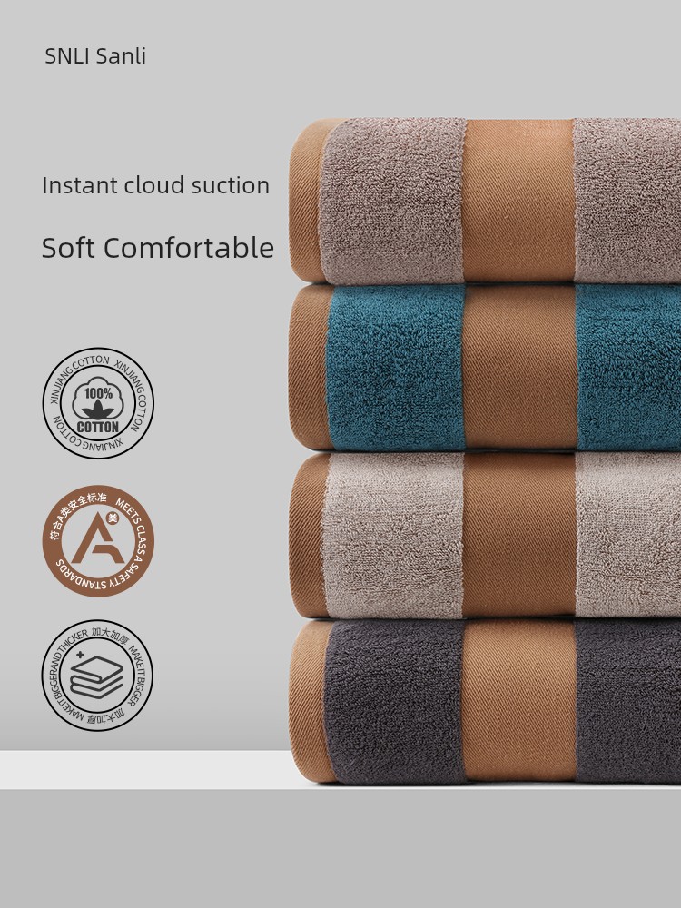 Sanli Adult Bath Towel Pure Cotton For Home 2023 New Arrival Cotton Absorbent Big Towel Men and Women Hotel Thickened Wrapping Towel
